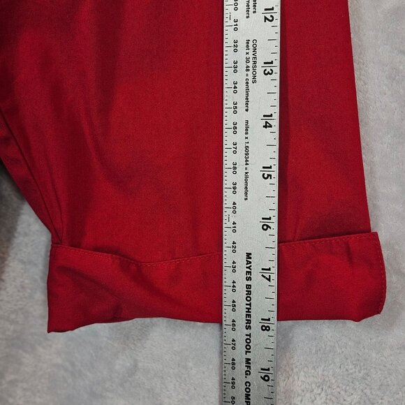 Dressbarn Womens Plus Size Red Button-Up Shirt 22/24W career office Bold Red - Picture 6 of 13